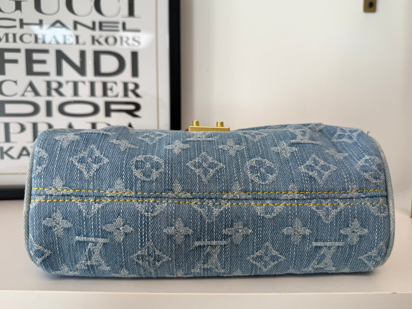 LV Light Blue Denim Bag